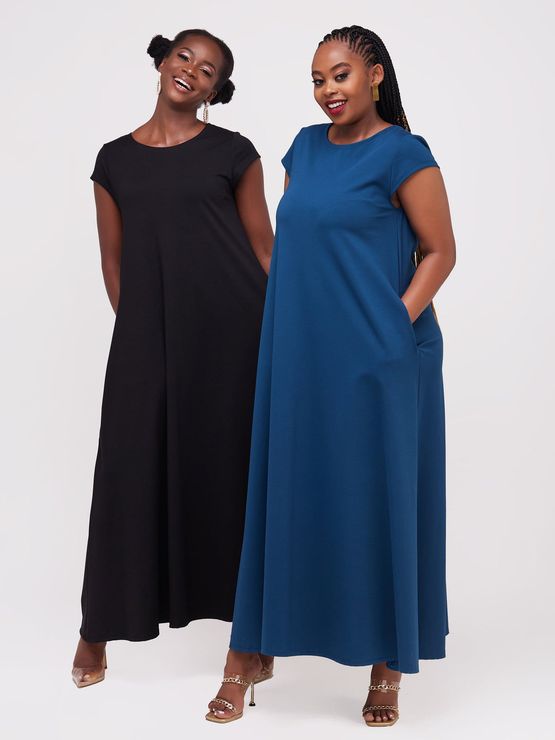 Vivo Basic Kena Tent Maxi Dress - Black