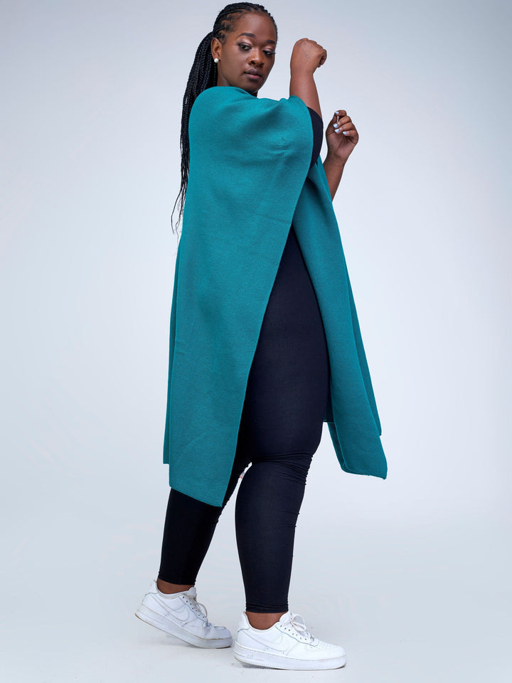 Vivo Essentials Double Layered Shawl (Without Fringe) - Teal