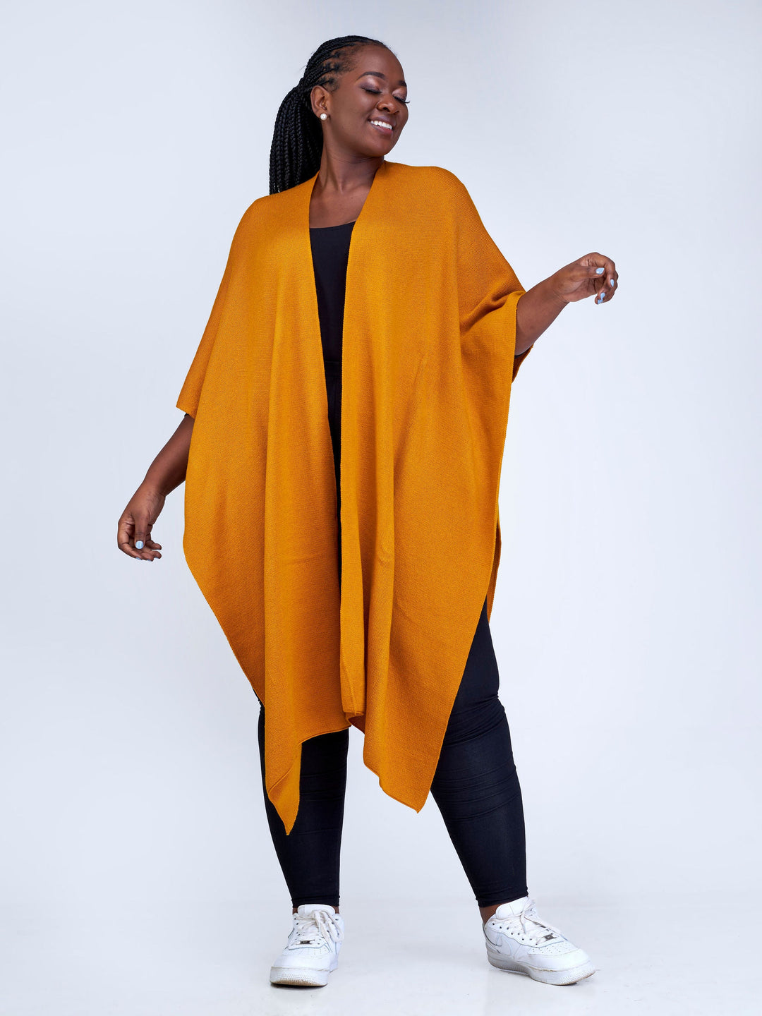 Vivo Essentials Double Layered Shawl (Without Fringe) - Mustard