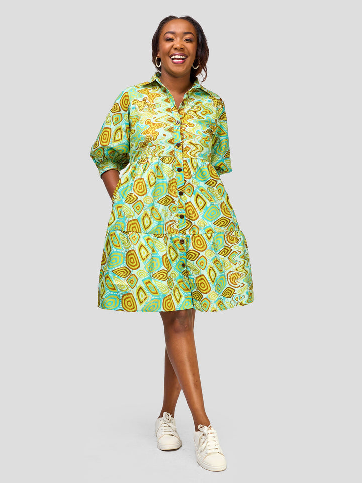 Vivo Safari Tiered Shirt Dress - Isiolo