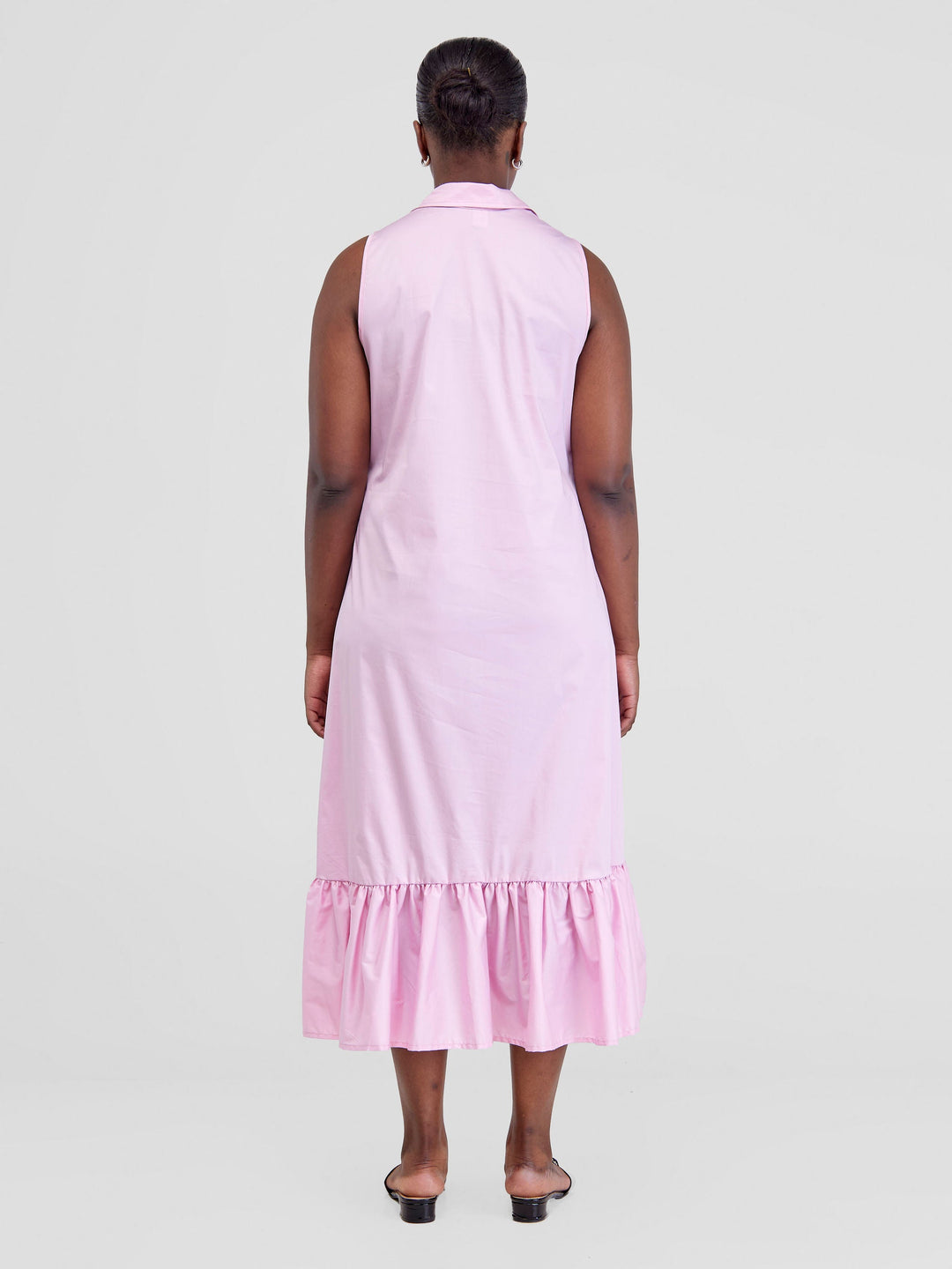 Safari Huru Halter Sleeveless High Low Dress - Pink