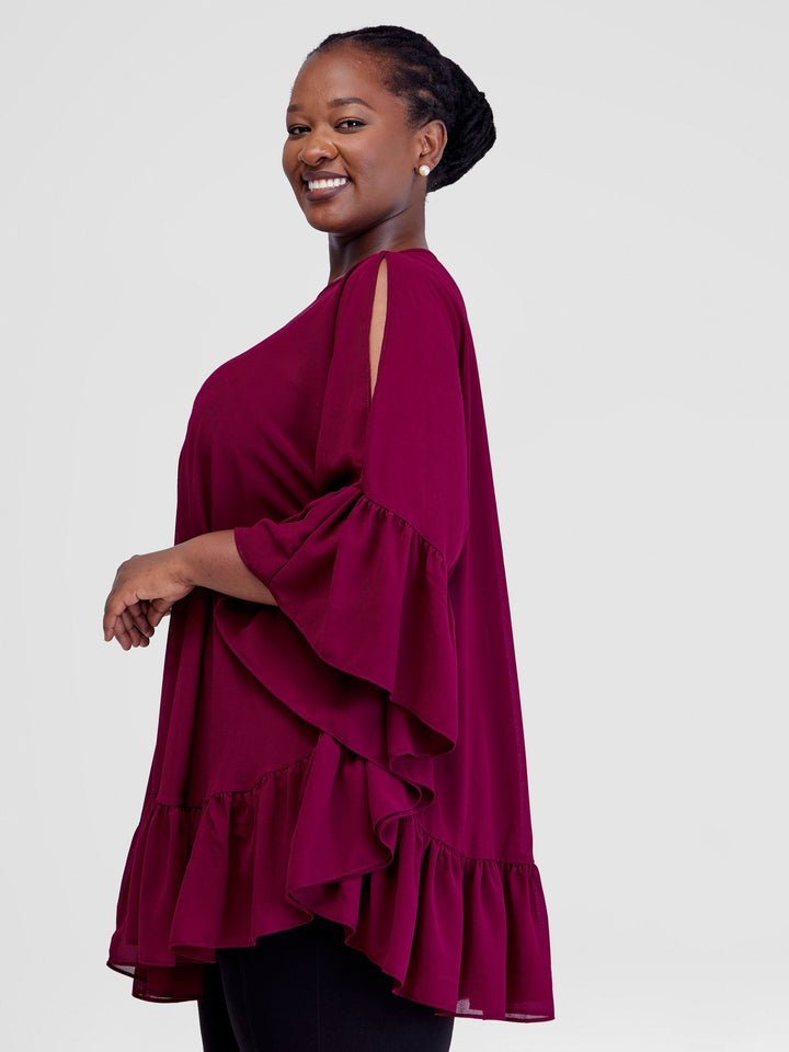 Vivo Malindi Tunic Top - Maroon