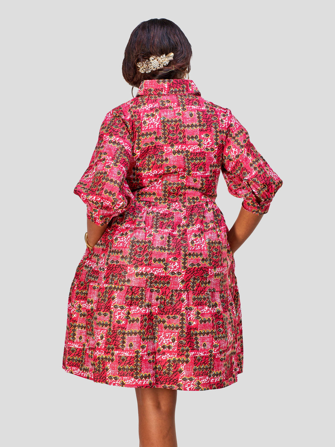 Vivo Safari Tiered Shirt Dress - Semliki