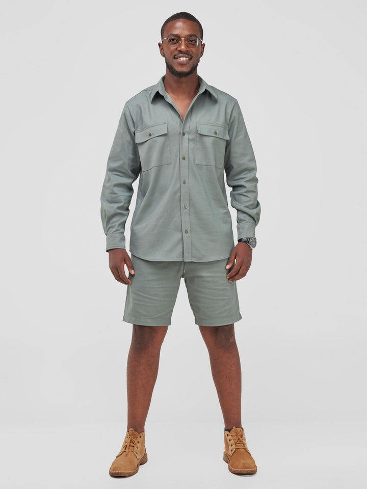 Safari Men's Shacket - Light Green