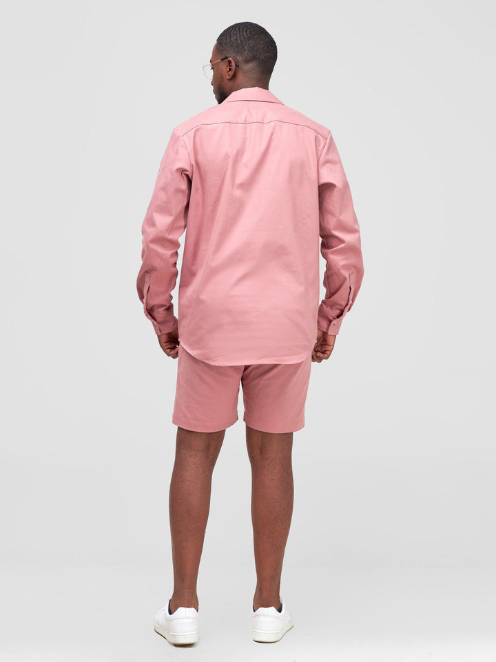 Safari Men's Shacket - Coral