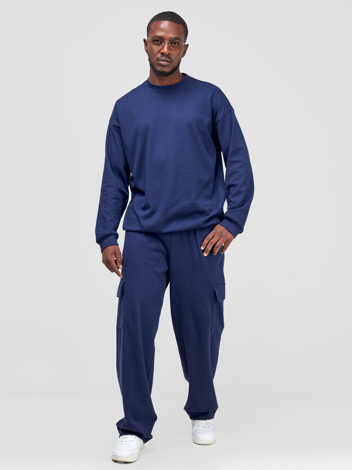 Zoya Men's Fleece Sweat Pants - Navy Blue