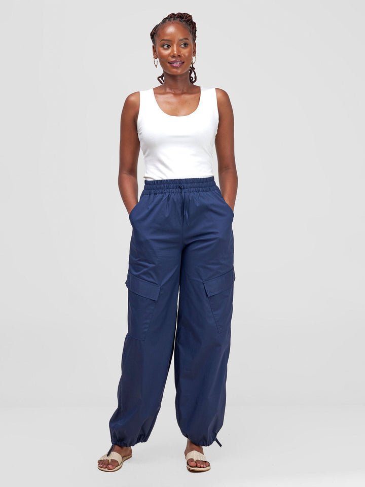 Safari Kamari Wide Leg Pants - Navy Blue