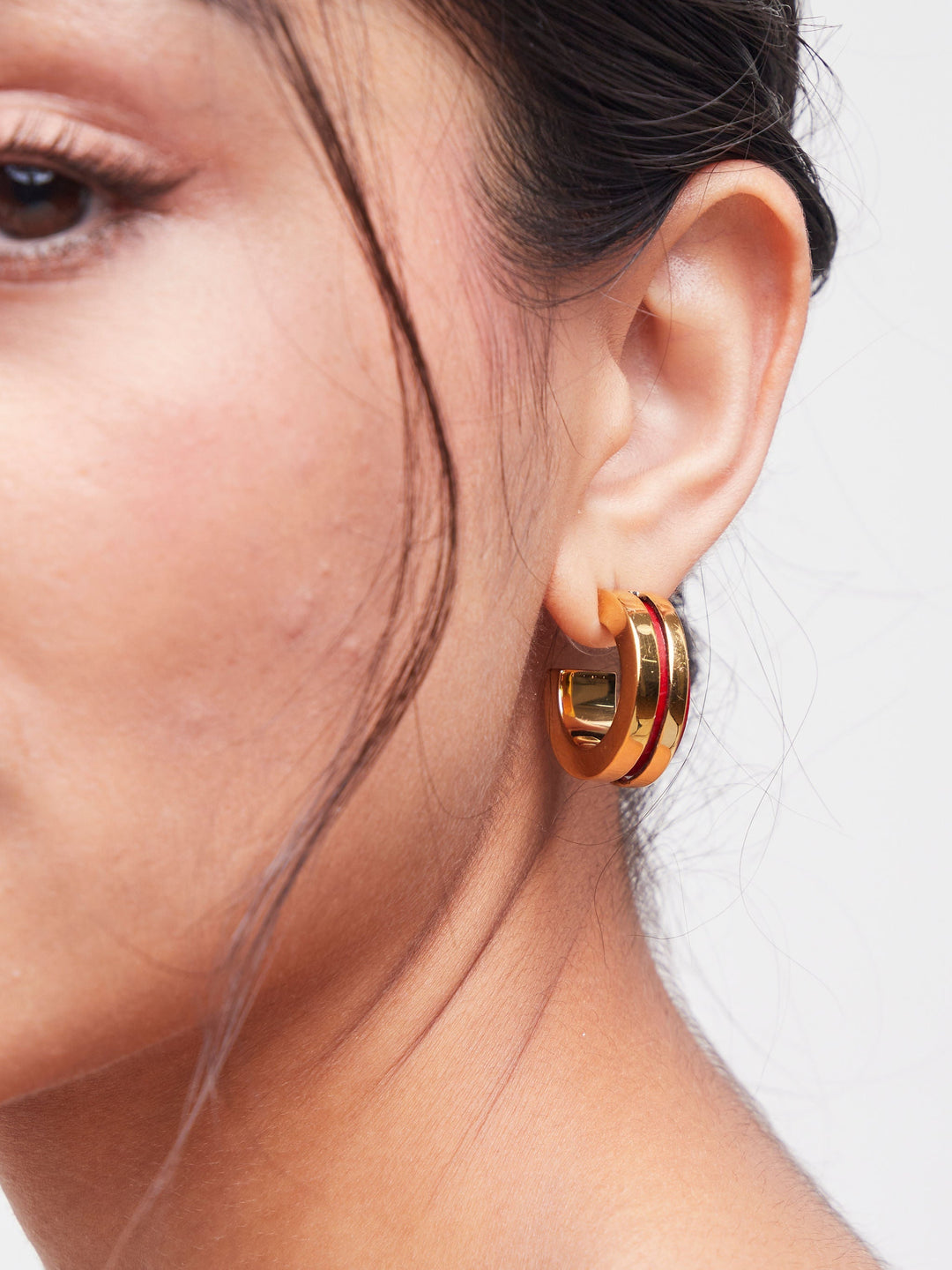 SOKO Anga Inlay Hoop Earrings