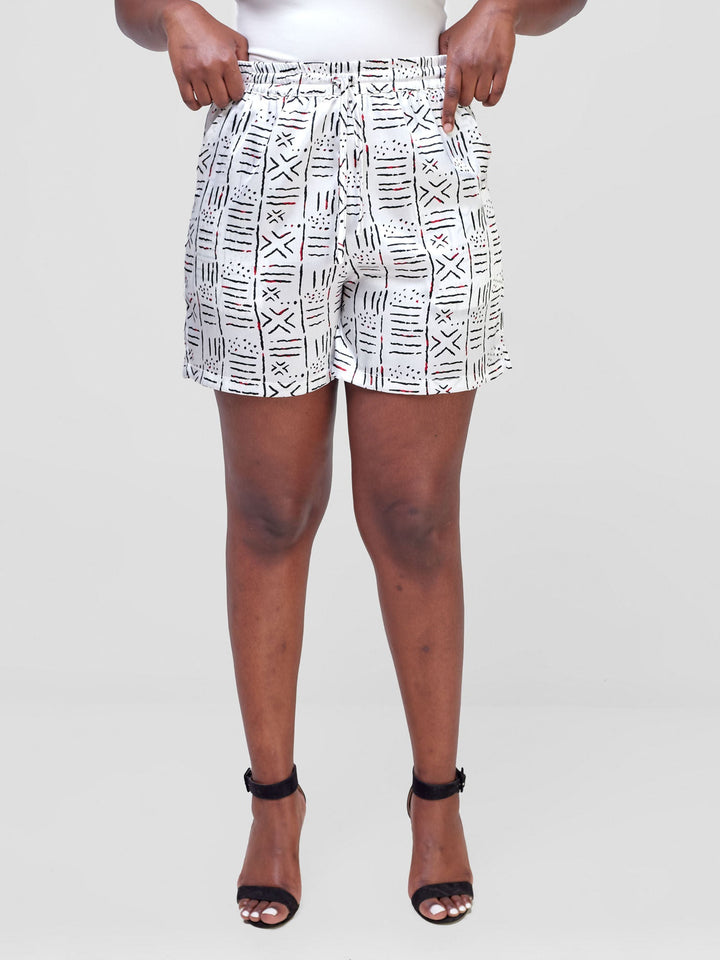 Vivo Solei Shorts(without lining) - White / Black Print