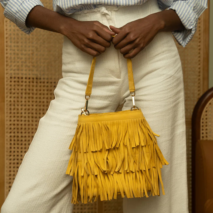 Ikwetta Fringe Bucket Bag