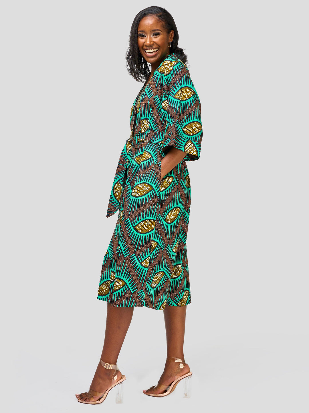 Vivo Safari Midi Kimono - Mopane