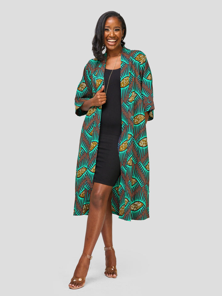 Vivo Safari Midi Kimono - Mopane