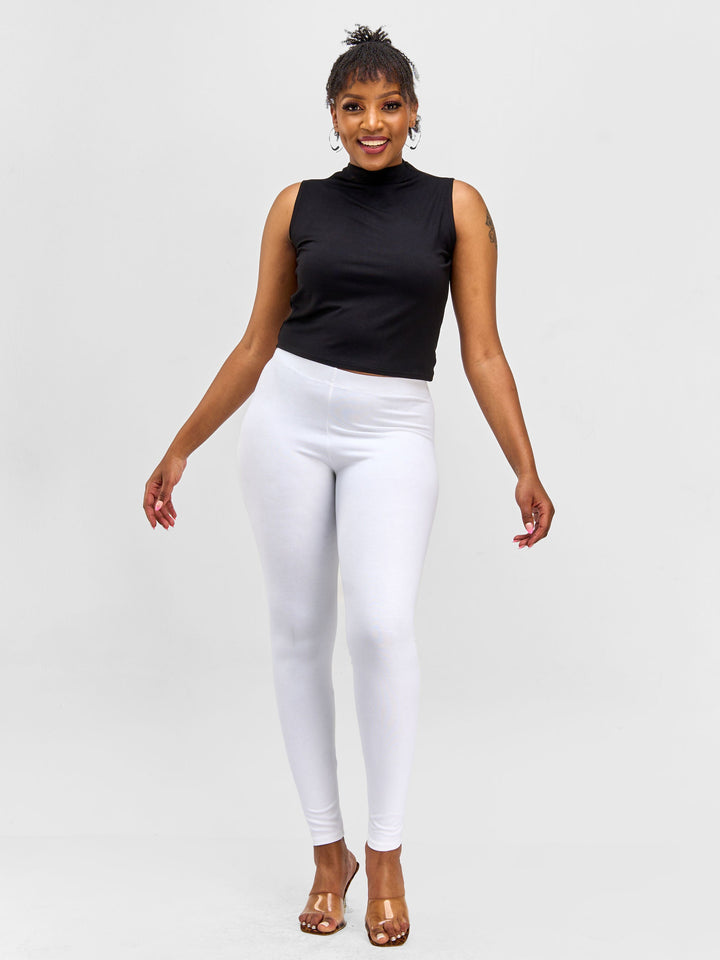 Vivo Essentials Full Length Leggings - White