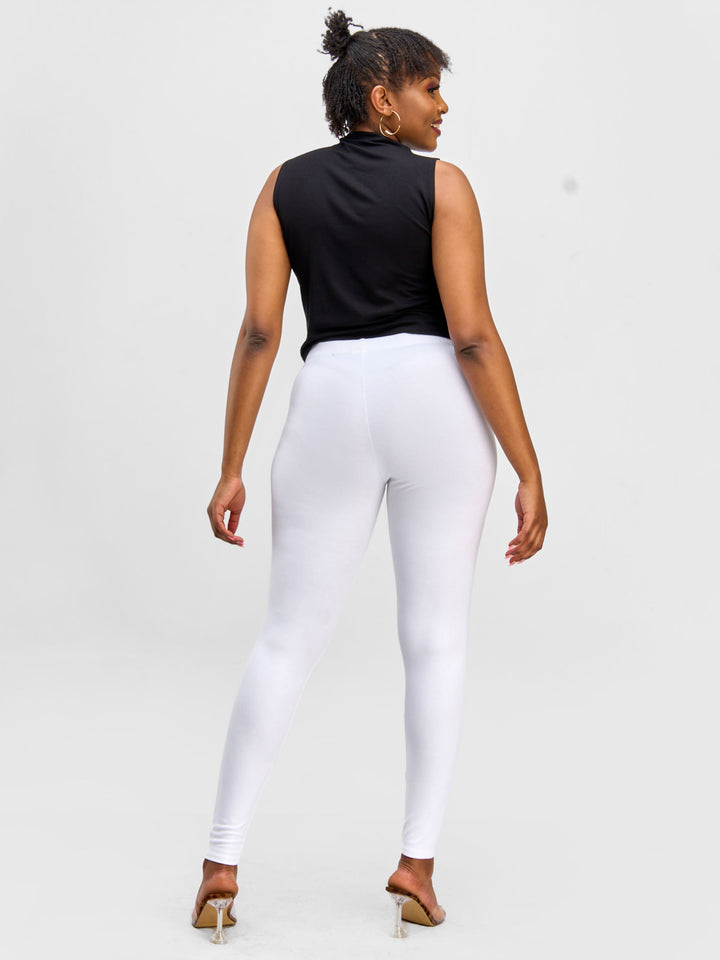 Vivo Essentials Full Length Leggings - White