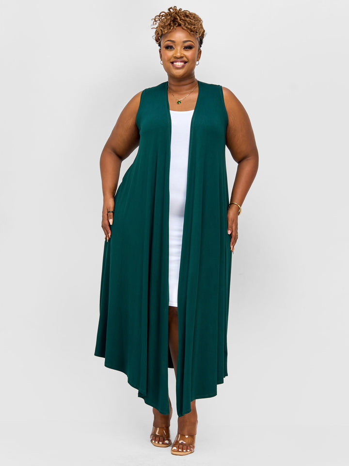 Vivo Essentials Sleeveless Tent Maxi Waterfall - Dark Green