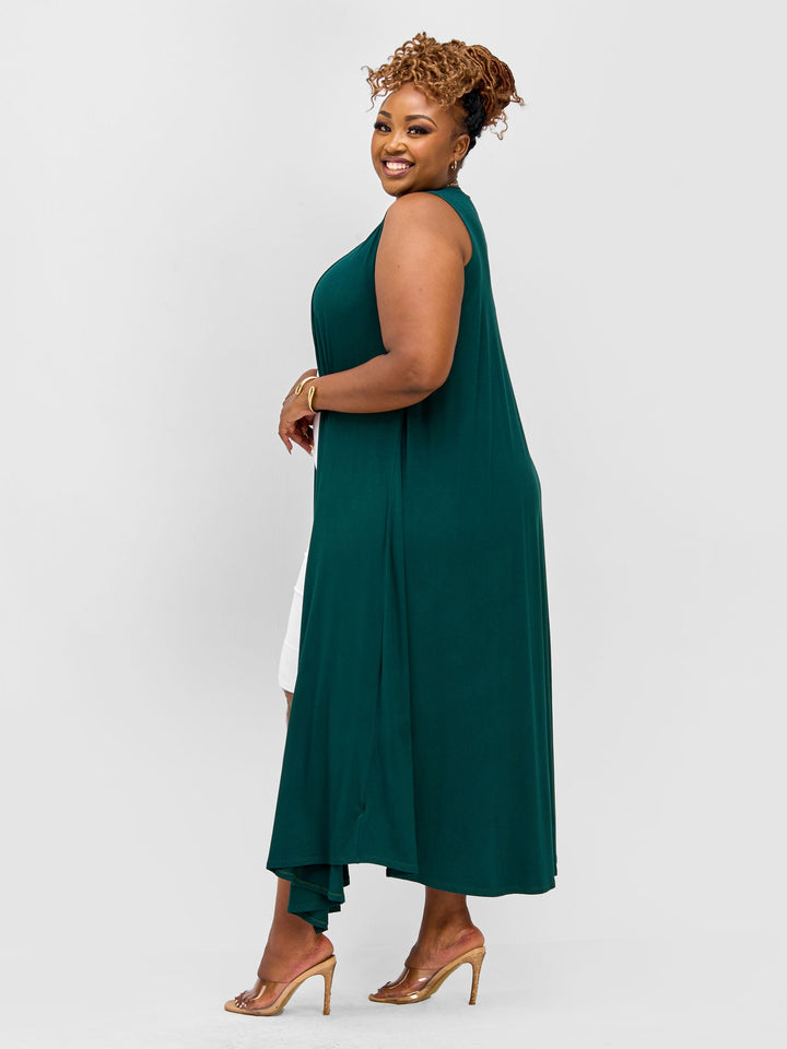 Vivo Essentials Sleeveless Tent Maxi Waterfall - Dark Green