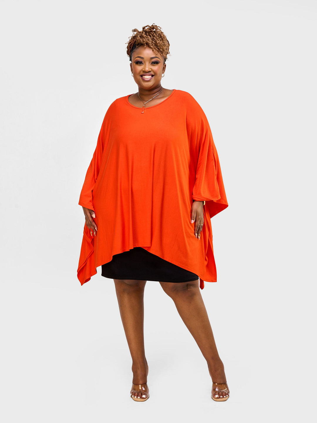 Vivo Essentials Wide Loose Top - Orange