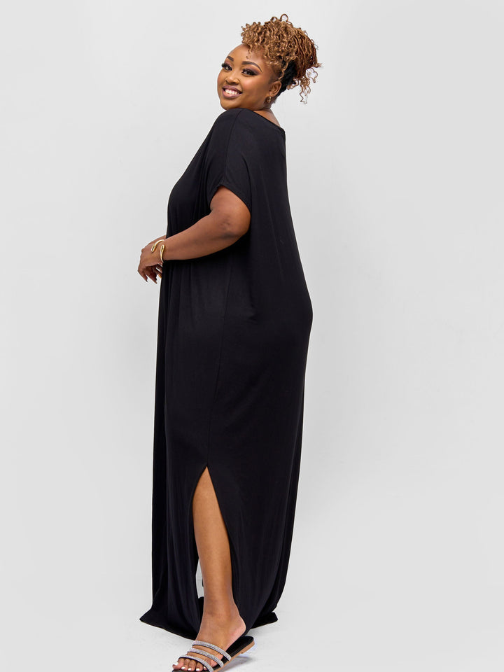 Vivo Essentials Dolman Maxi Dress - Black