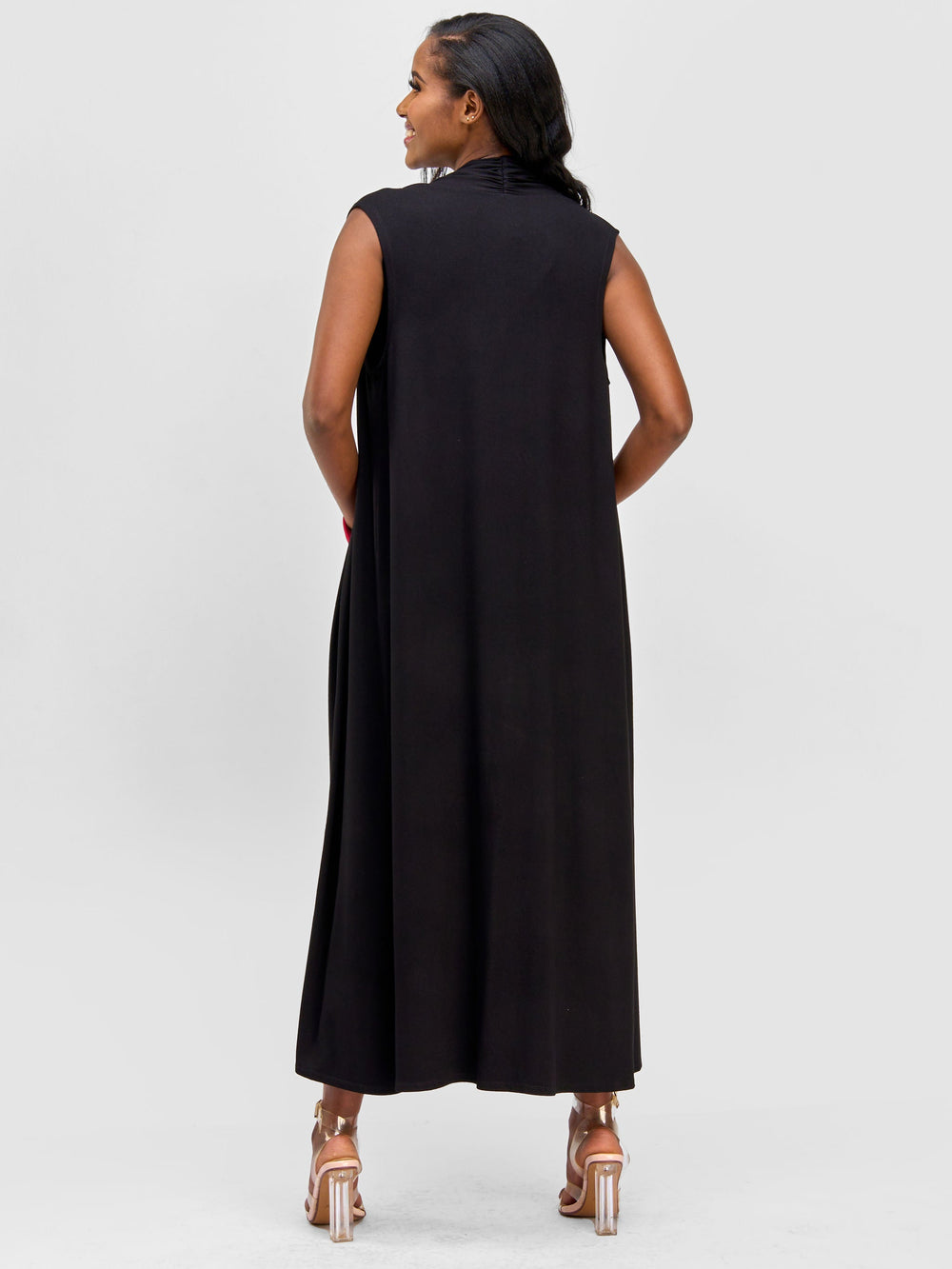 Vivo Essentials Sleeveless Maxi Waterfall - Black