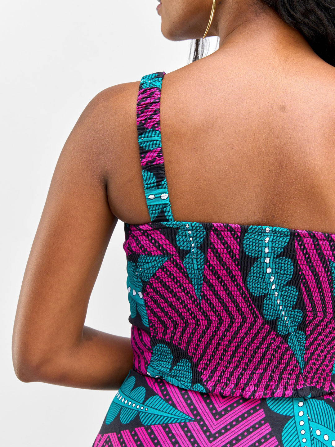 Vivo Safari Strappy Ruched Back Top - Bukavu