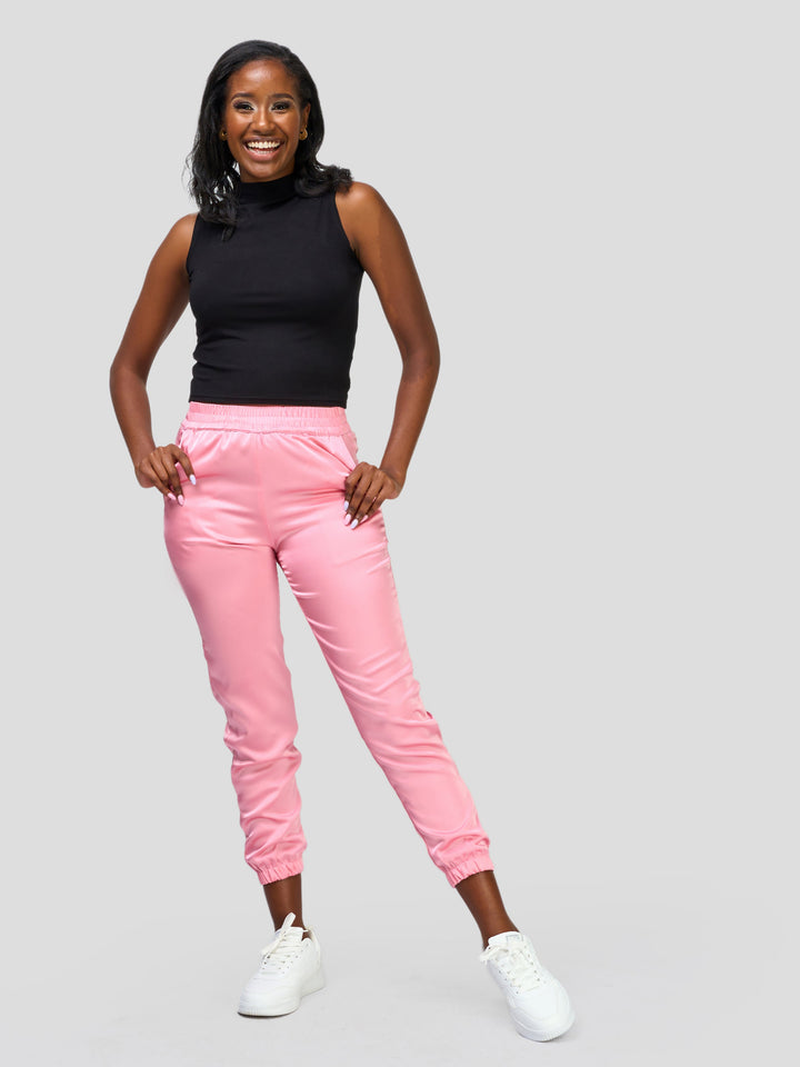 Vivo Nimali Satin Joggers - Pink