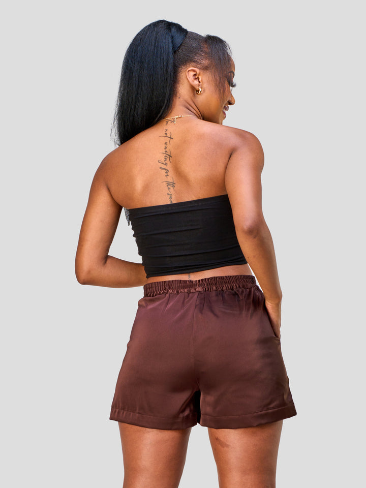 Vivo Nimali Satin Shorts - Brown