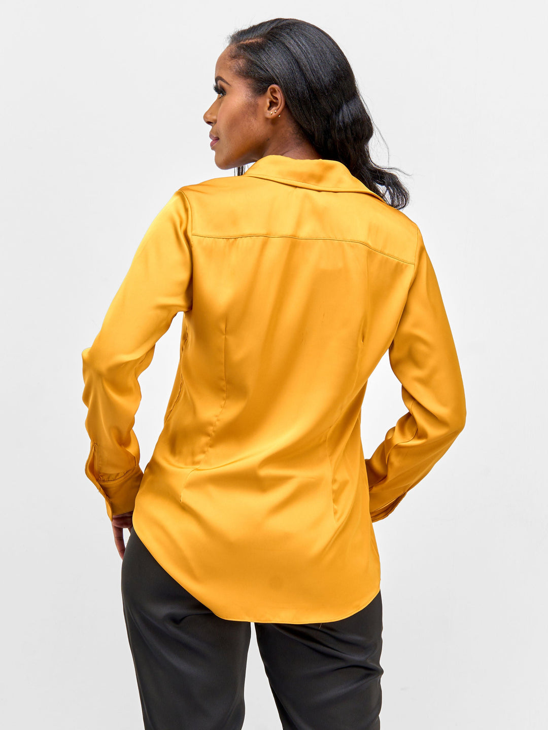 Vivo Nimali Satin Blouse - Mustard