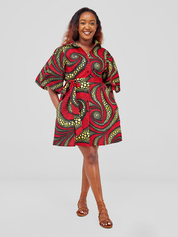 Vivo Flirty Tent Dress - Zena Print