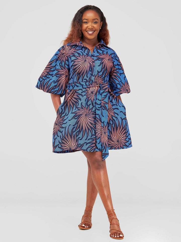 Vivo Flirty Tent Dress - Tana Print